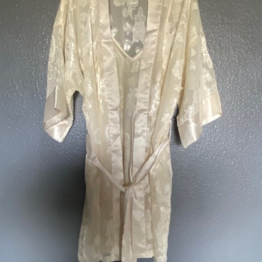 LA Intimates Ivory Floral Lingerie